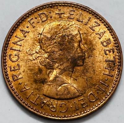 文馨钱币收藏第 286 场，圣诞节专场【 长期接收代拍品低至 0 佣金】 - 全新未流通 1967 年英国海盗船 1/2 便士铜币