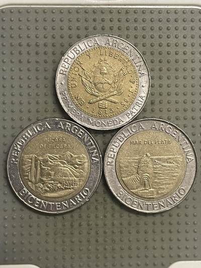 2025年第146场各国散币拍卖（总第146场） - 阿根廷1比索3枚