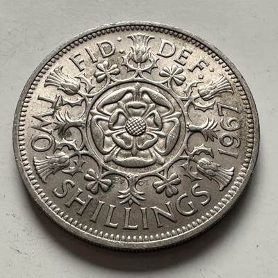 🌹外币初藏🌹🐯2025年第144场  每周二四六晚8️⃣点 接代拍 - 英国1967年2先令