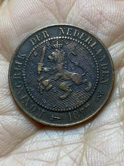 2025年第一百四十五场(总第一百七十一场）高品质英国一线回流散币年末特拍场第二场(免佣金) - 少见好品–荷兰🇳🇱1877年2.5分(威廉三世时期，首发年，Broadaxe–宽刃斧标)