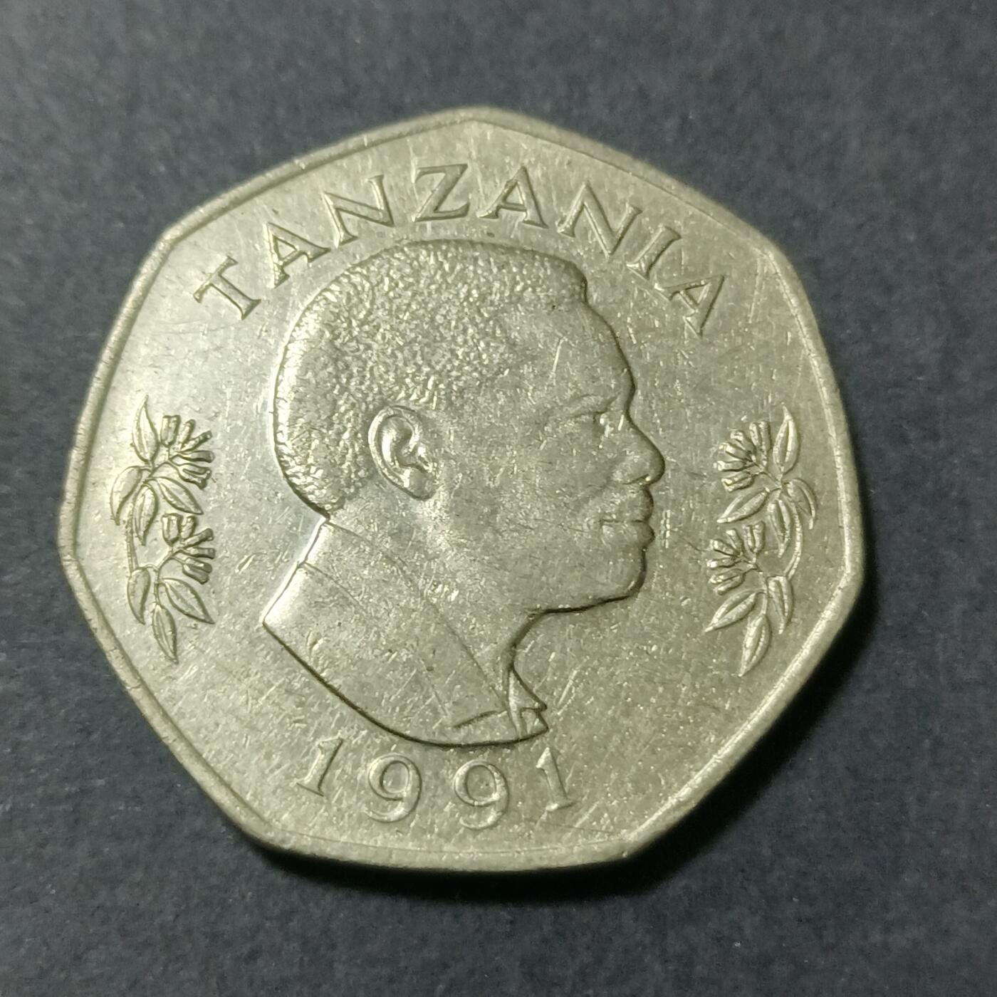 【游宝包邮场】蛇年第101期 世界各国纪念币 坦桑尼亚-20先令 1991年