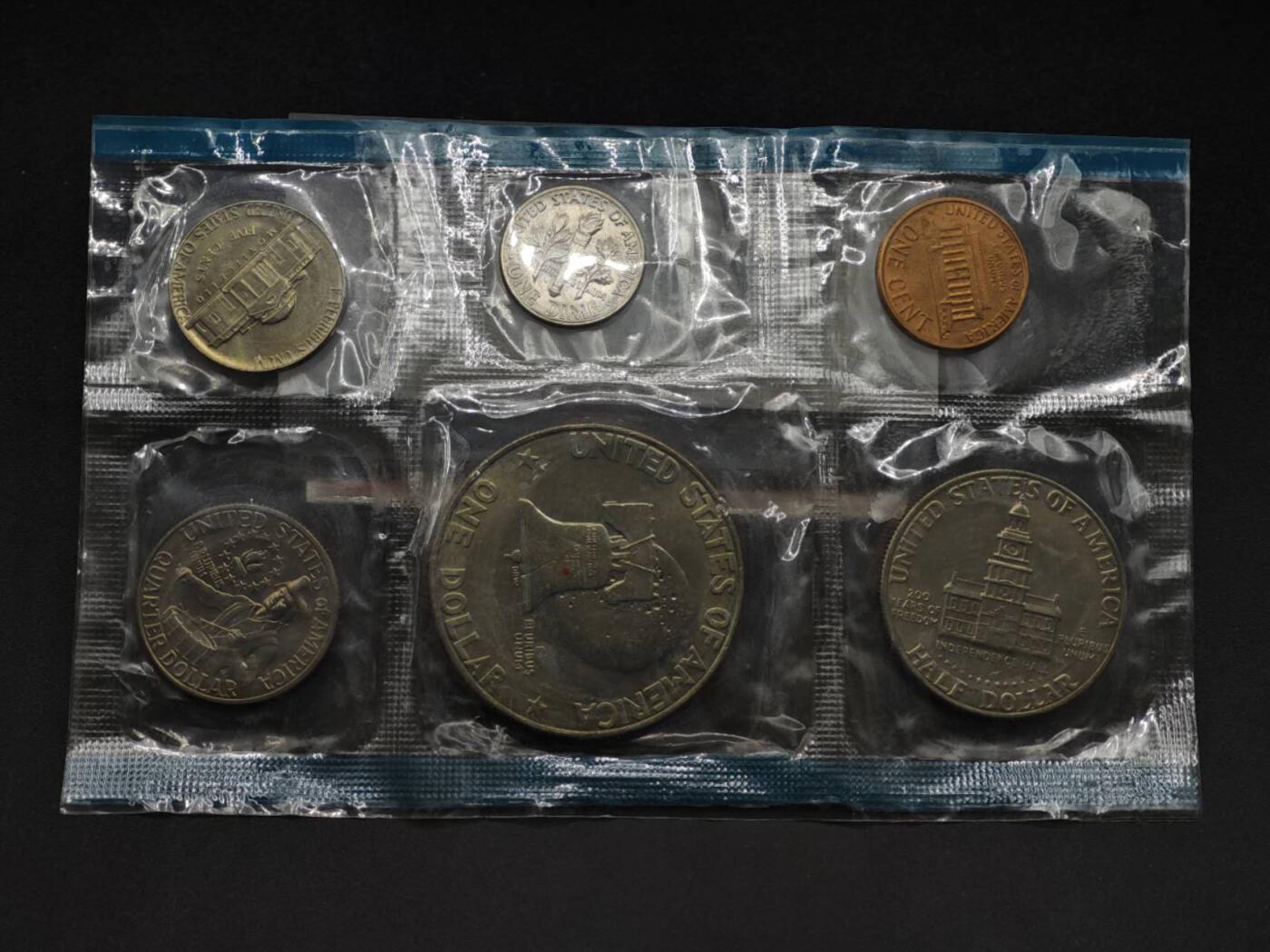 【淘币小摊】实时拍第八百三十六拍   银币套币场   满百包邮可预留二周 每周一统一发货   美国1976年建国200周年套币