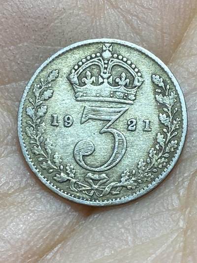 2025年第一百四十五场(总第一百七十一场）高品质英国一线回流散币年末特拍场第二场(免佣金) - 英国🇬🇧1921年3便士银币(乔治五世第二版，500银)