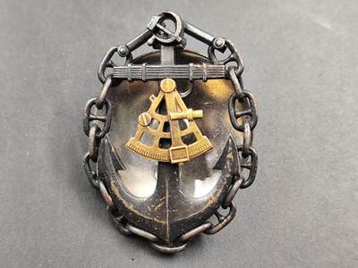 12月20日徽章钱币专场 - 苏联远洋船长证章铜制镀金