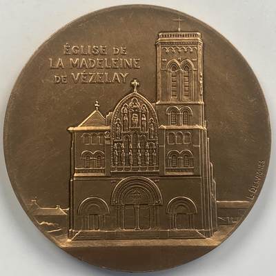 掌中浮雕-藏着的欧洲第047场 -  法国圣玛德琳大教堂铜章，50mm，73g