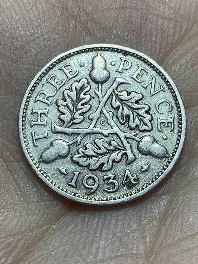 2025年第一百四十五场(总第一百七十一场）高品质英国一线回流散币年末特拍场第二场(免佣金) - 英国🇬🇧1934年3便士银币(乔治五世第四版，500银)