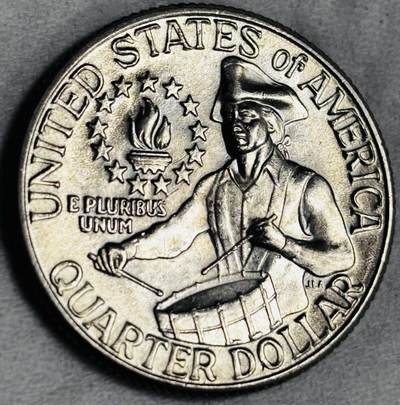 文馨钱币收藏第 286 场，圣诞节专场【 长期接收代拍品低至 0 佣金】 - 原光 1976 年美国建国 200 周年 25 分纪念币