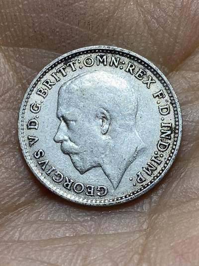 2025年第一百四十二场(总第一百六十八场）高品质英国一线回流散币年末特拍场第二场(免佣金) 英国🇬🇧1917年3便士银币(乔治五世第一版，925高银)