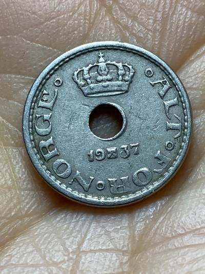 2025年第一百四十二场(总第一百六十八场）高品质英国一线回流散币年末特拍场第二场(免佣金) 挪威🇳🇴1937年10欧尔(哈康七世第三版)