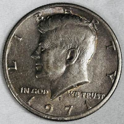 文馨钱币收藏第 286 场，圣诞节专场【 长期接收代拍品低至 0 佣金】 - 1971 年美国肯尼迪半美元 D 版