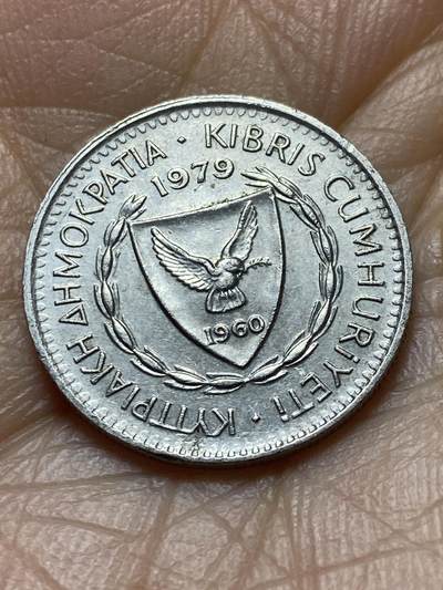 2025年第一百四十二场(总第一百六十八场）高品质英国一线回流散币年末特拍场第二场(免佣金) 塞浦路斯🇨🇾1979年25米尔(独立后首套流通硬币)