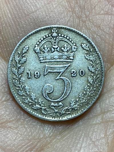 2025年第一百四十五场(总第一百七十一场）高品质英国一线回流散币年末特拍场第二场(免佣金) - 英国🇬🇧1920年3便士银币(乔治五世第二版首发年，500银)