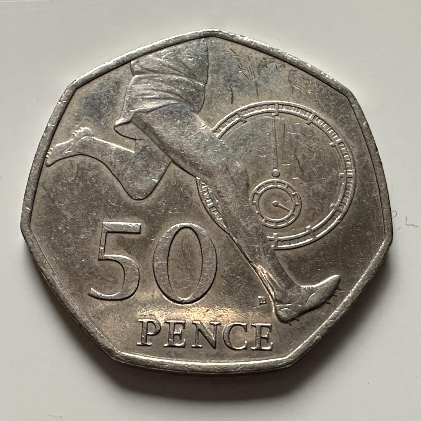 🌹外币初藏🌹🐯2025年第144场  每周二四六晚8️⃣点 接代拍 英国2004年50便士 纪念币 b