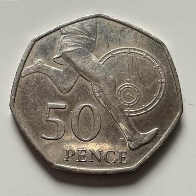 🌹外币初藏🌹🐯2025年第144场  每周二四六晚8️⃣点 接代拍 - 英国2004年50便士 纪念币 b