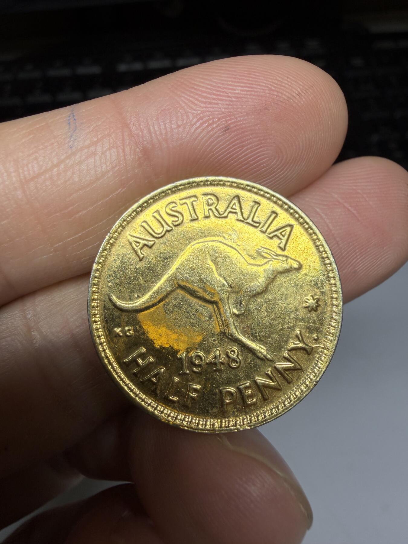 2025年集古藏今外币拍卖第十一期-第3场—（总第293拍），可以寄存60天，满160元包邮。 1948年澳大利亚半便士