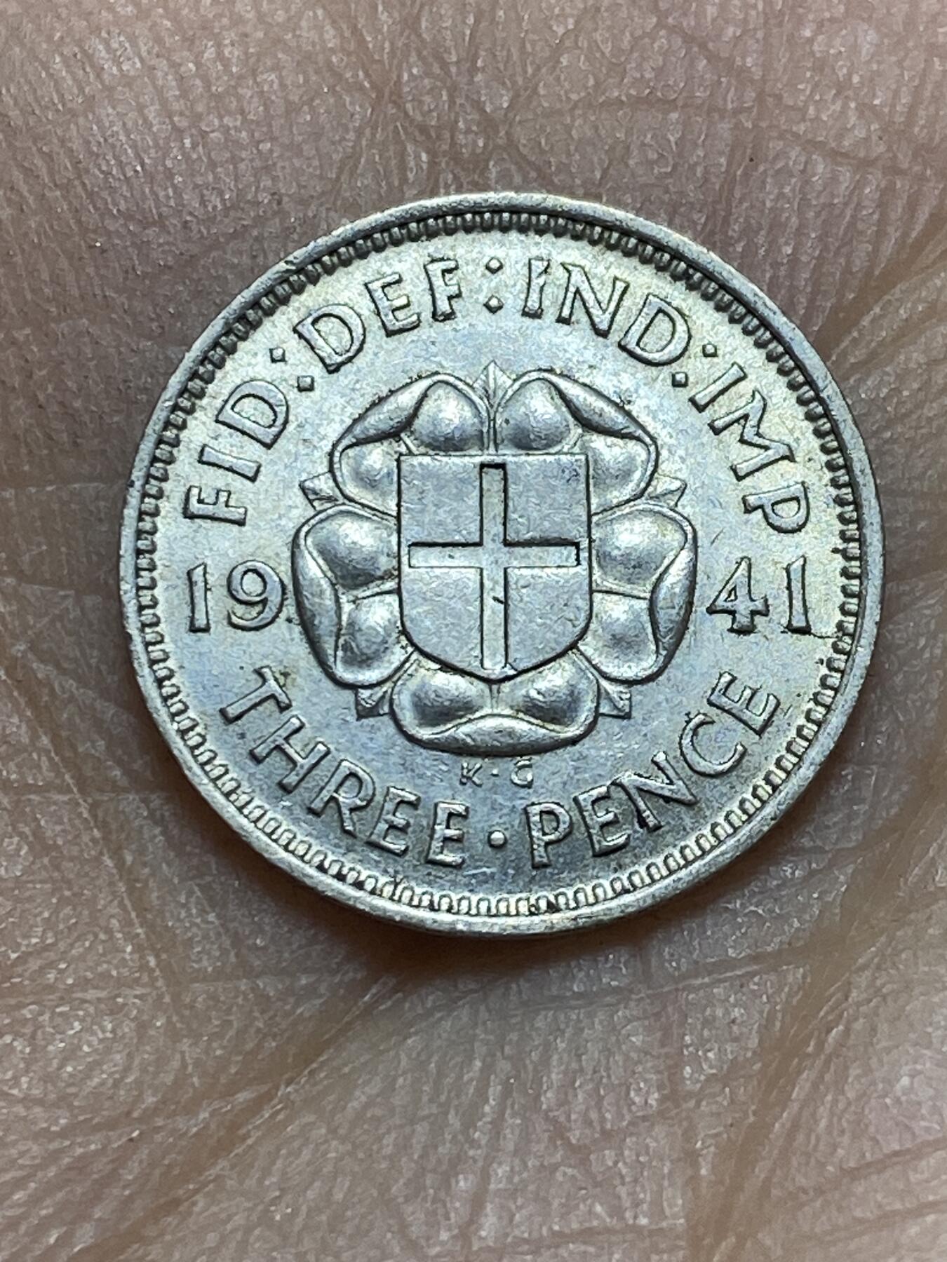 2025年第一百四十五场(总第一百七十一场）高品质英国一线回流散币年末特拍场第二场(免佣金) 英国🇬🇧1941年3便士银币(乔治六世第一版，500银)