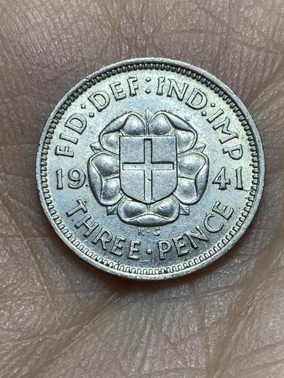 2025年第一百四十五场(总第一百七十一场）高品质英国一线回流散币年末特拍场第二场(免佣金) - 英国🇬🇧1941年3便士银币(乔治六世第一版，500银)