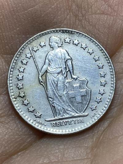 2025年第一百四十二场(总第一百六十八场）高品质英国一线回流散币年末特拍场第二场(免佣金) 瑞士🇨🇭1946年1/2法郎(第二版，B标伯尔尼造，835高银)