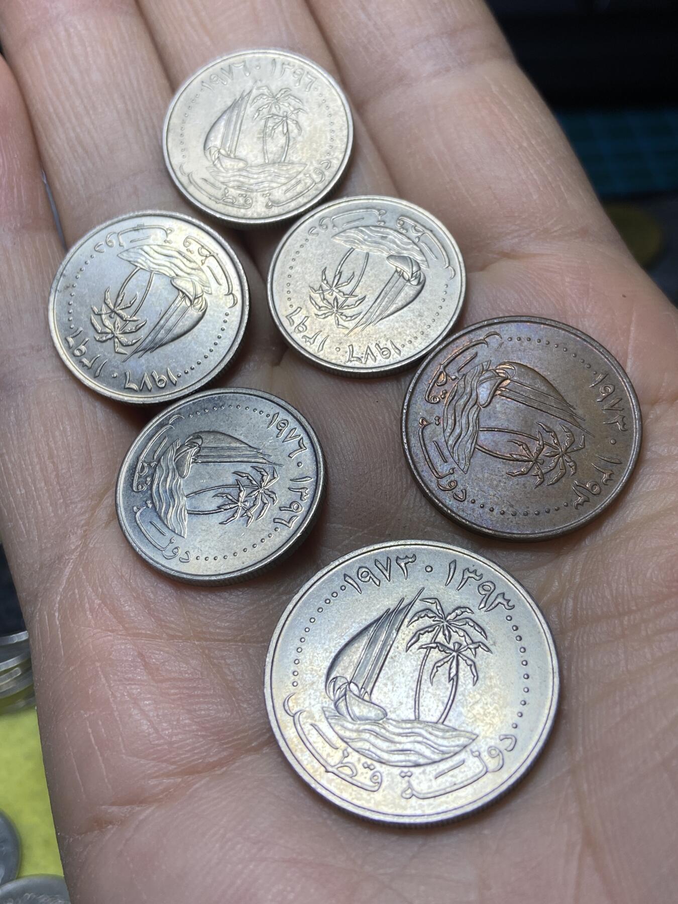 2025年第一百四十五场(总第一百七十一场）高品质英国一线回流散币年末特拍场第二场(免佣金) 原光好品–卡塔尔🇶🇦1973–1976年6枚(5、25、50迪拉姆)