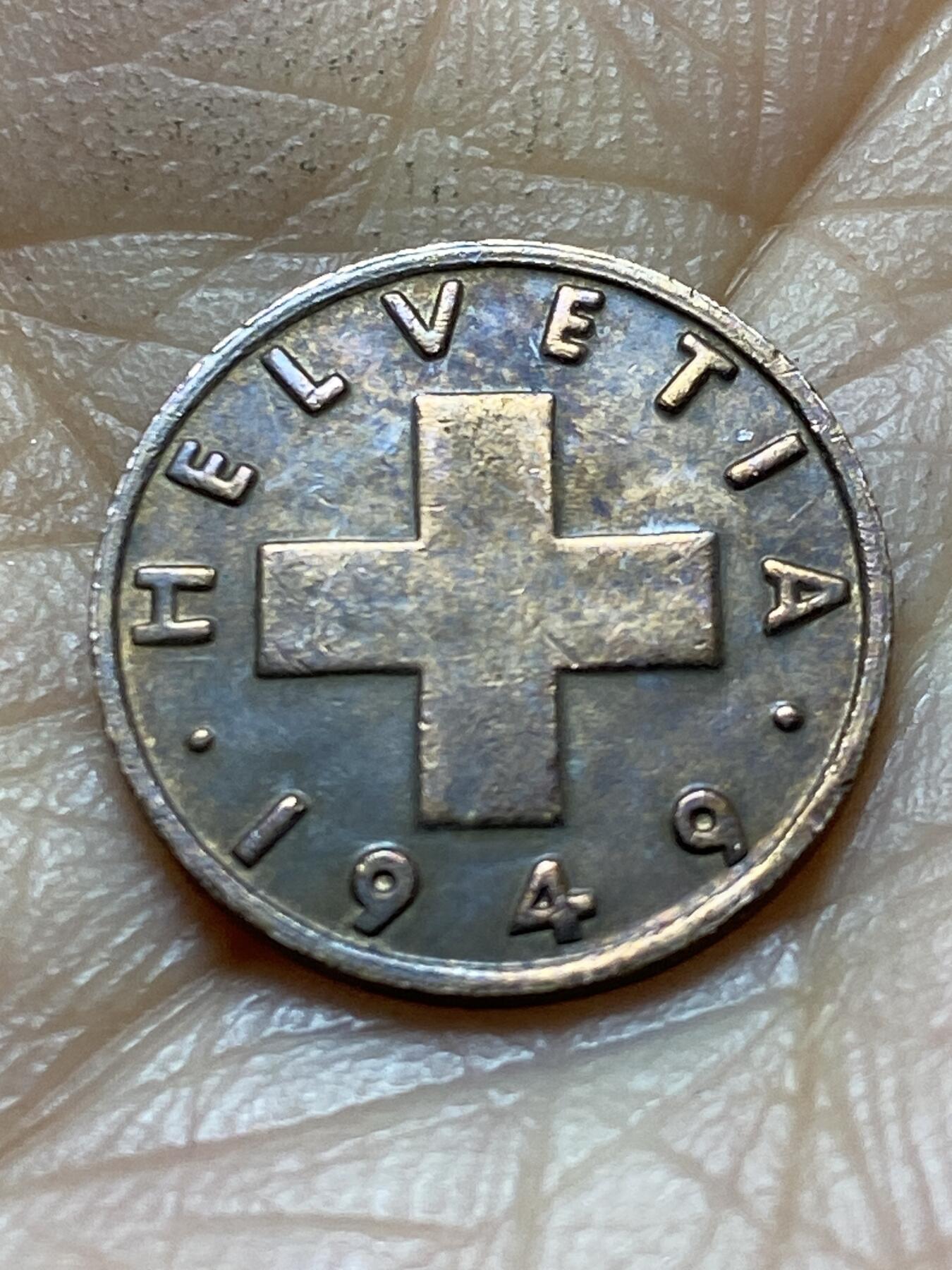 2025年第一百四十五场(总第一百七十一场）高品质英国一线回流散币年末特拍场第二场(免佣金) 瑞士🇨🇭1949年1拉彭(第四版早期年份，B标伯尔尼造)