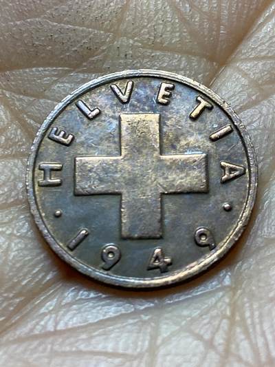 2025年第一百四十二场(总第一百六十八场）高品质英国一线回流散币年末特拍场第二场(免佣金) 瑞士🇨🇭1949年1拉彭(第四版早期年份，B标伯尔尼造)