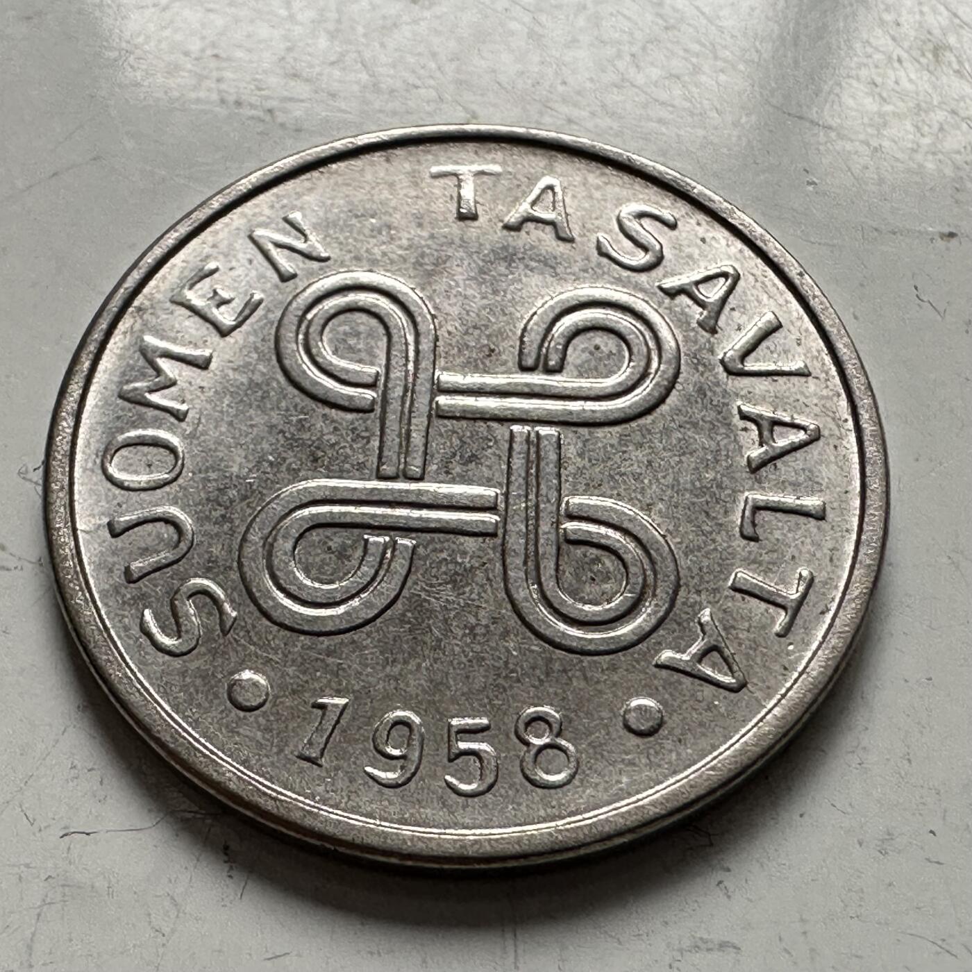 🌹外币初藏🌹🐯2025年第144场  每周二四六晚8️⃣点 接代拍 芬兰1958年一马克