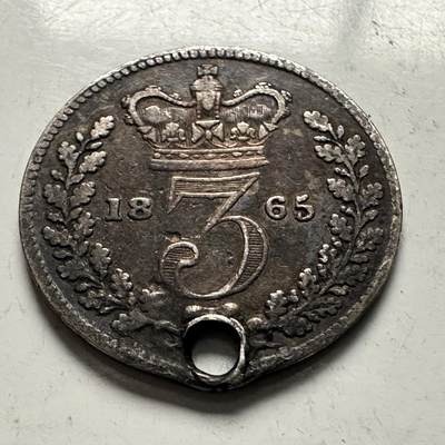 🌹外币初藏🌹🐯2025年第144场  每周二四六晚8️⃣点 接代拍 - 英国1865年3便士银币