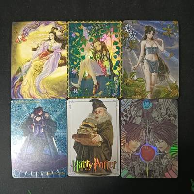 花开卡拍第53期（12月28号周日截拍，品控勿拍!!!拍品不寄存，运费5元，自制卡难免瑕疵，可能存在轻微撞角爆边等出厂瑕疵，品控介意勿拍！） - 各家散卡 6张彩闪粗闪普卡