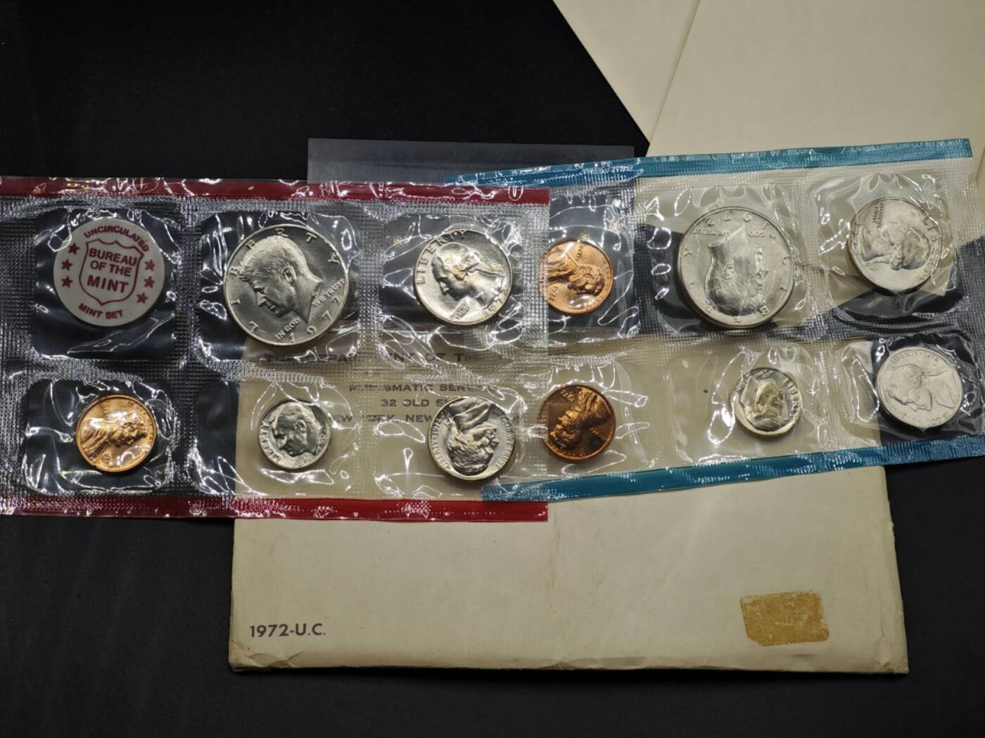 【淘币小摊】实时拍第八百三十六拍   银币套币场   满百包邮可预留二周 每周一统一发货   美国1972年PD厂套币