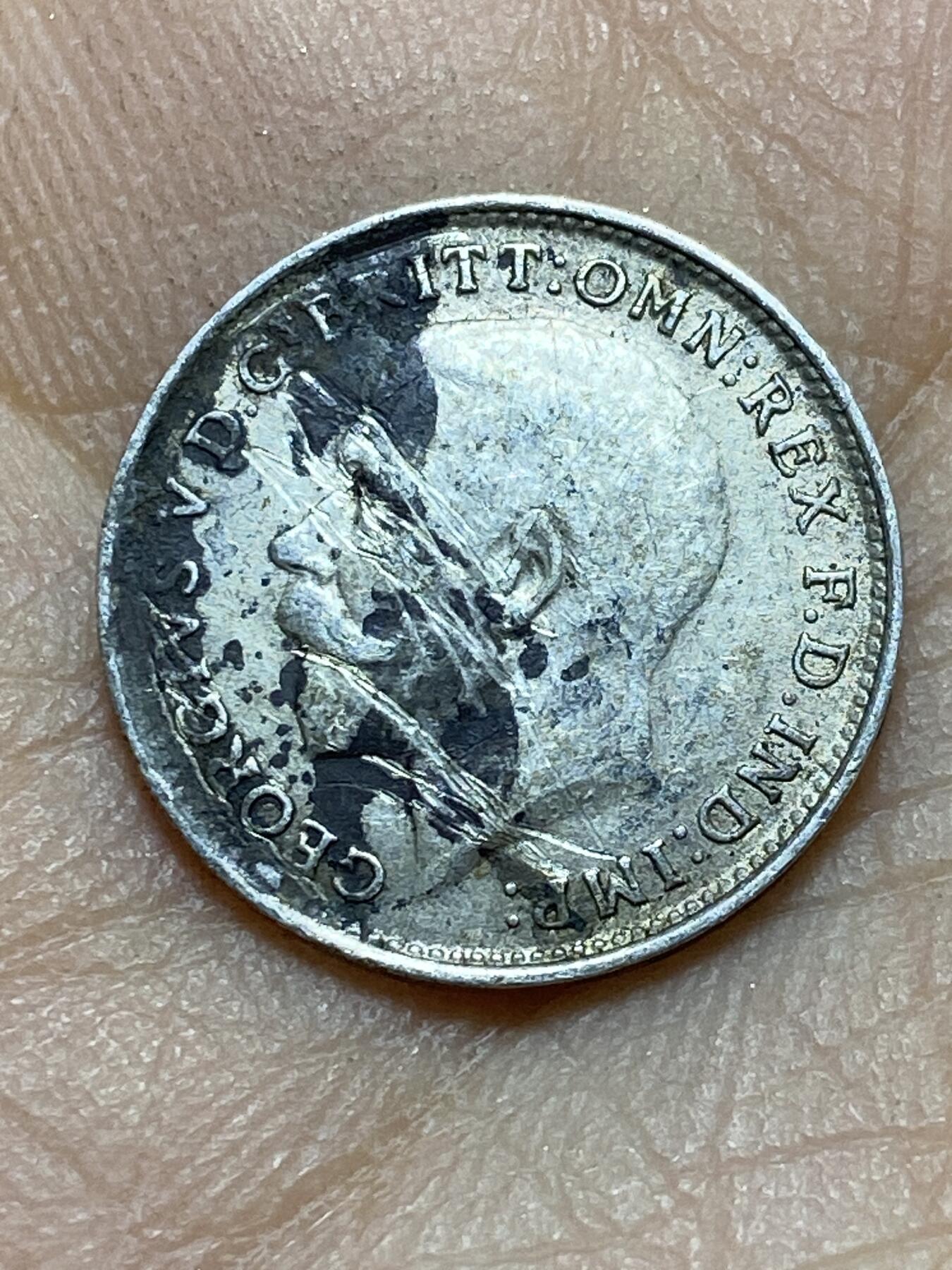 2025年第一百四十五场(总第一百七十一场）高品质英国一线回流散币年末特拍场第二场(免佣金) 英国🇬🇧1918年3便士银币(乔治五世第一版，925高银)