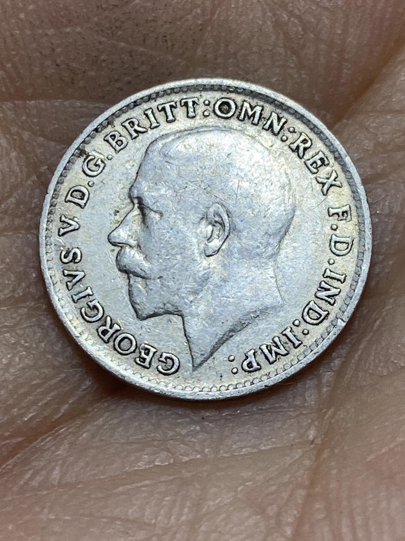 2025年第一百四十五场(总第一百七十一场）高品质英国一线回流散币年末特拍场第二场(免佣金) 英国🇬🇧1918年3便士银币(乔治五世第一版，925高银)