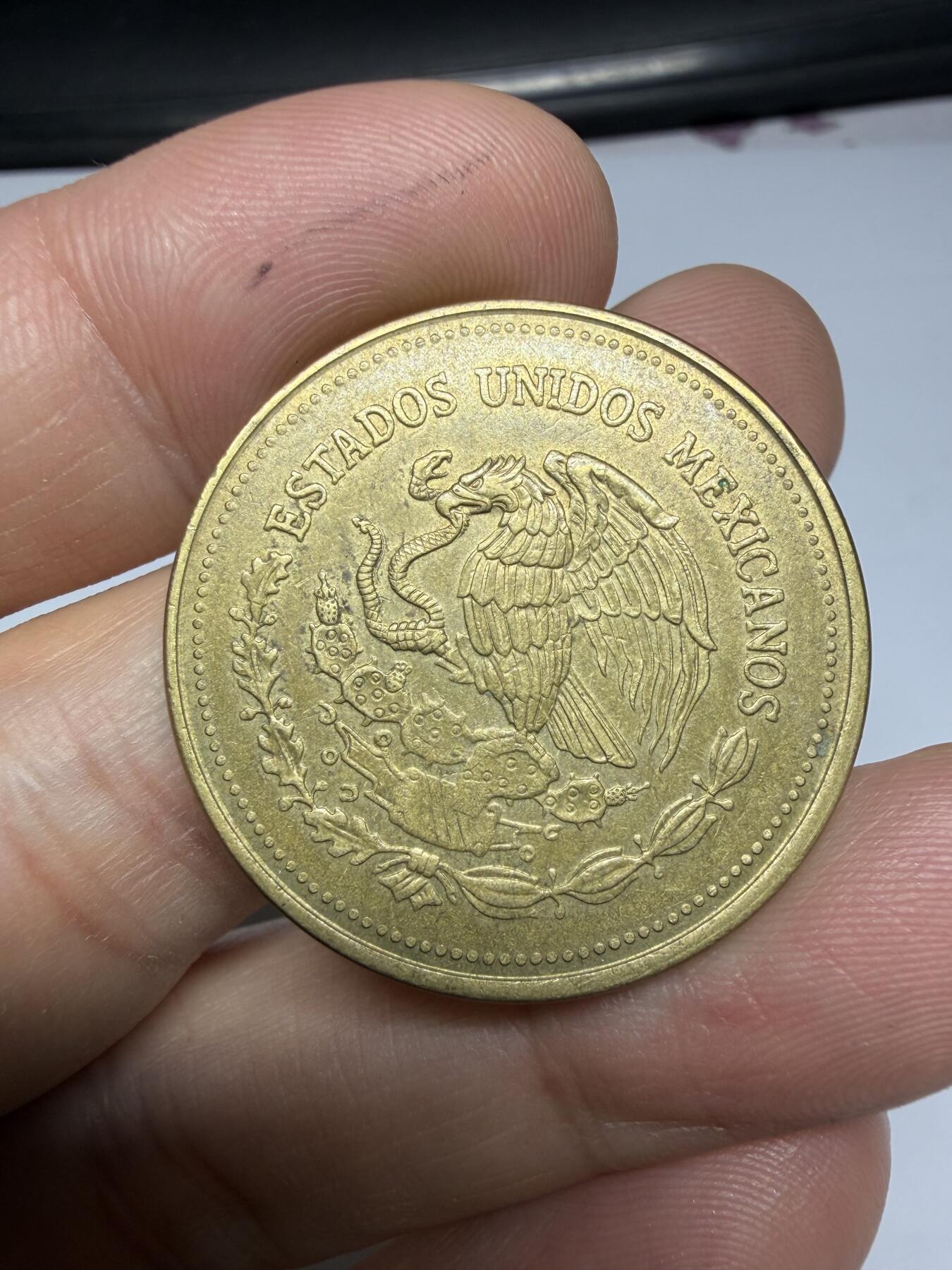 2025年集古藏今外币拍卖第十一期-第3场—（总第293拍），可以寄存60天，满160元包邮。 1990年墨西哥1000比索