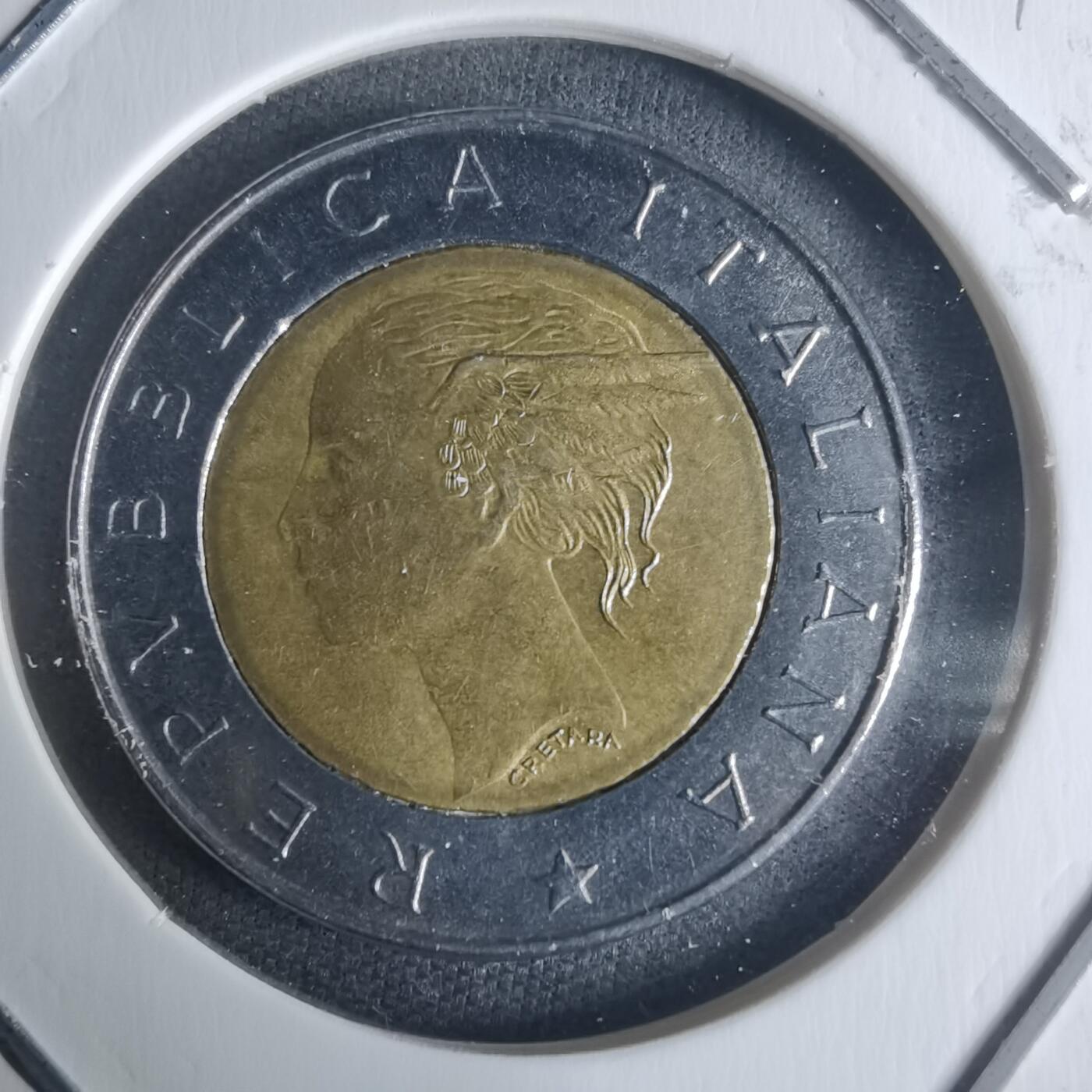 沼泽如烟--第942场 意大利1993年500里拉纪念币