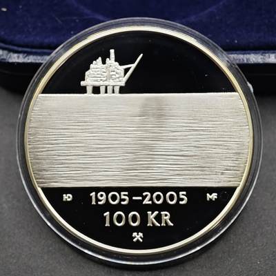 【淘币小摊】实时拍第八百三十六拍   银币套币场   满百包邮可预留二周 每周一统一发货   - 2004年挪威100克朗精制银币 挪威-瑞典联盟的解体-石油 33.6克925银 发行量：6万5千 盒证全 银价472