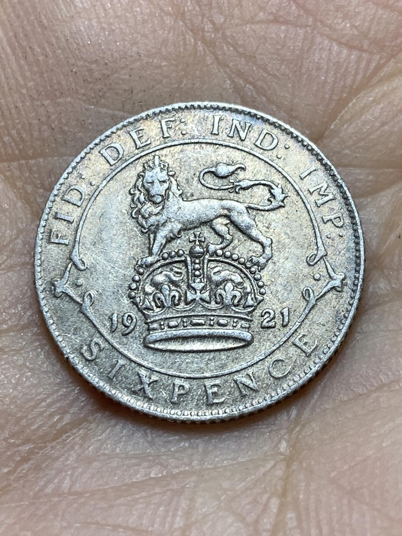 2025年第一百四十五场(总第一百七十一场）高品质英国一线回流散币年末特拍场第二场(免佣金) 英国🇬🇧1921年6便士银币(乔治五世第二版，500银)