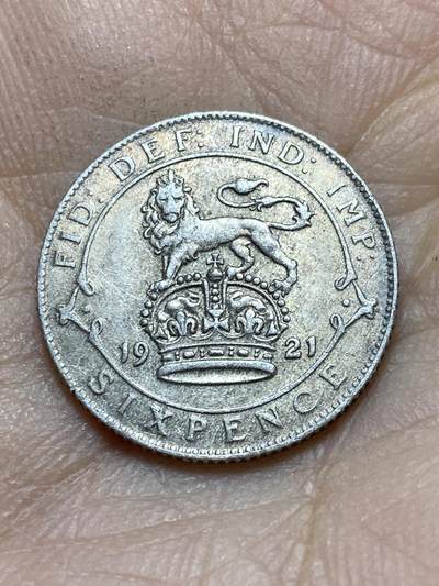 2025年第一百四十五场(总第一百七十一场）高品质英国一线回流散币年末特拍场第二场(免佣金) - 英国🇬🇧1921年6便士银币(乔治五世第二版，500银)