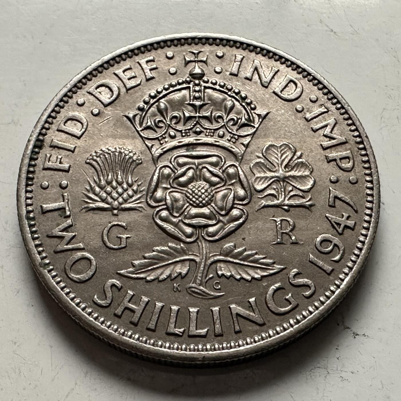 🌹外币初藏🌹🐯2025年第144场  每周二四六晚8️⃣点 接代拍 英国1947年2先令