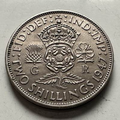 🌹外币初藏🌹🐯2025年第144场  每周二四六晚8️⃣点 接代拍 - 英国1947年2先令