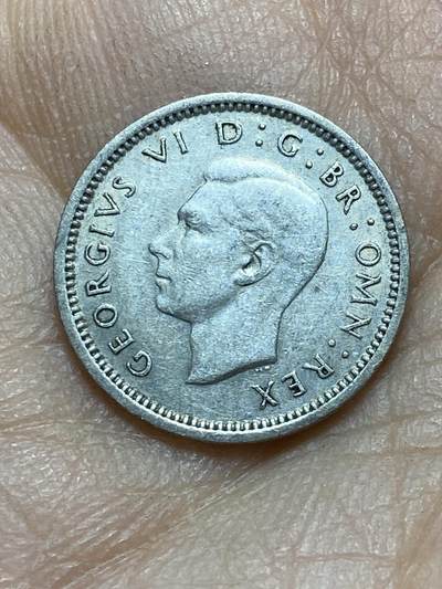 2025年第一百四十二场(总第一百六十八场）高品质英国一线回流散币年末特拍场第二场(免佣金) 英国🇬🇧1940年3便士银币(乔治六世第一版，500银)