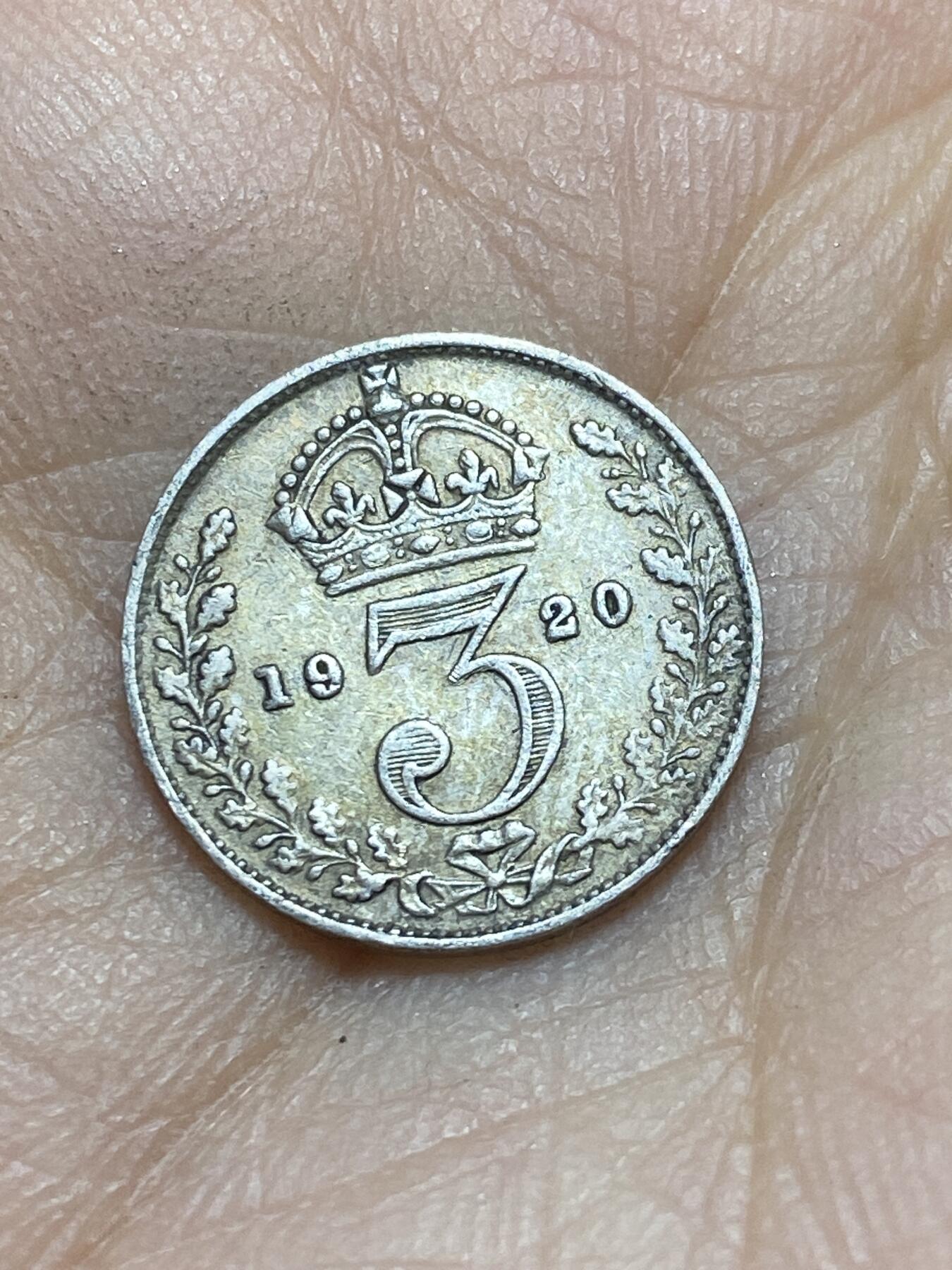 2025年第一百四十五场(总第一百七十一场）高品质英国一线回流散币年末特拍场第二场(免佣金) 英国🇬🇧1920年3便士银币(乔治五世第二版首发年，500银)