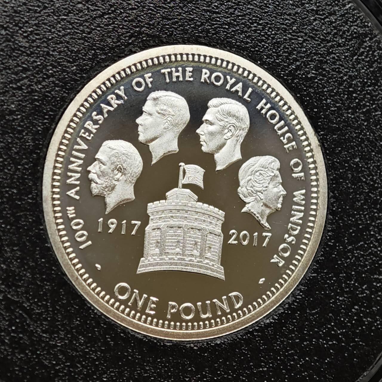 【淘币小摊】实时拍第八百三十六拍   银币套币场   满百包邮可预留二周 每周一统一发货   （罕见）2017年特里斯坦-达库尼亚（英属）1/2/5英镑精制银币套 温莎王朝100年纪念 10/14.5/28.28克 925银 发行量：仅999套 盒证全