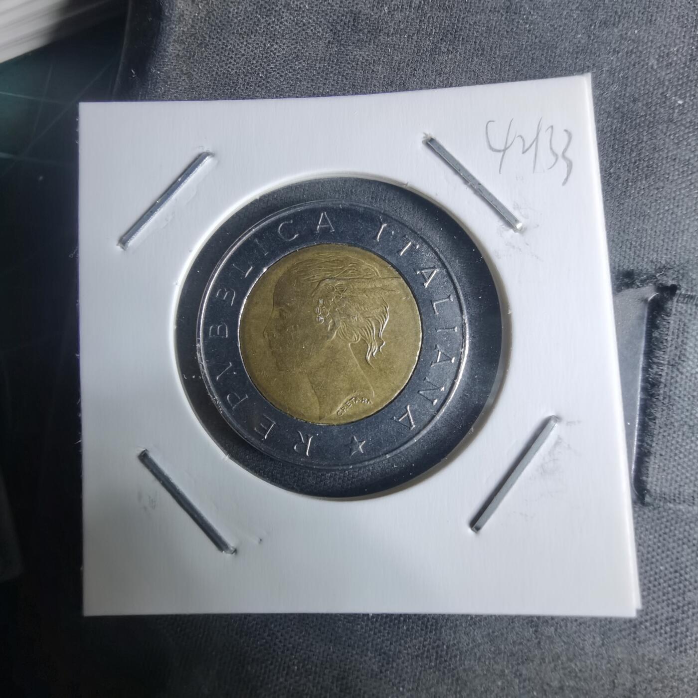 沼泽如烟--第942场 意大利1993年500里拉纪念币