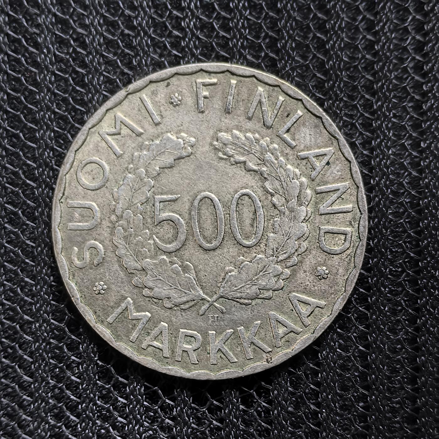 道一币馆币章第一百六十一场 芬兰1952年 赫尔辛基奥运会500马克纪念银币  首枚奥运会纪念币  12g 500s