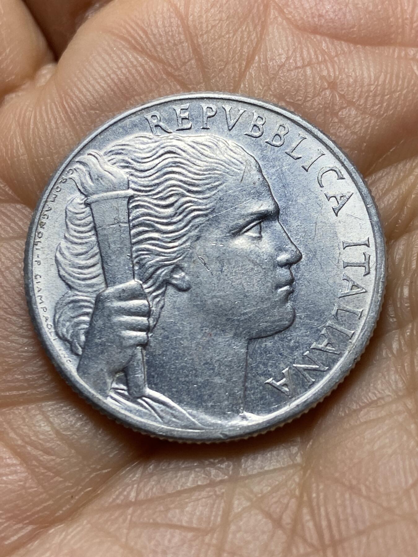 2025年第一百四十五场(总第一百七十一场）高品质英国一线回流散币年末特拍场第二场(免佣金) 意大利🇮🇹1950年5里拉(二战结束向共和国过渡时期)