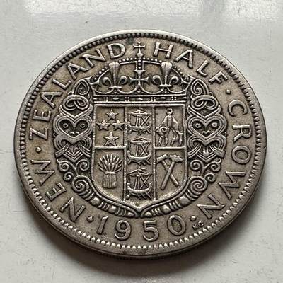 🌹外币初藏🌹🐯2025年第144场  每周二四六晚8️⃣点 接代拍 - 新西兰1950年半克郎