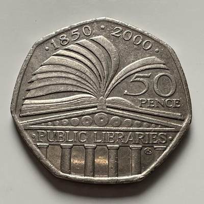🌹外币初藏🌹🐯2025年第144场  每周二四六晚8️⃣点 接代拍 - 英国2000年50便士 纪念币 b
