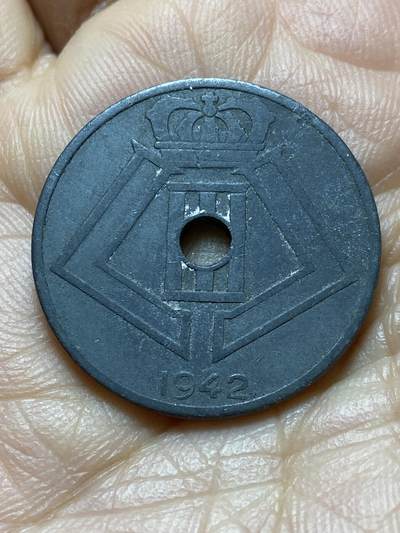 2025年第一百四十五场(总第一百七十一场）高品质英国一线回流散币年末特拍场第二场(免佣金) - 比利时🇧🇪1942年25分(二战德国占领时期，法语–荷语版)