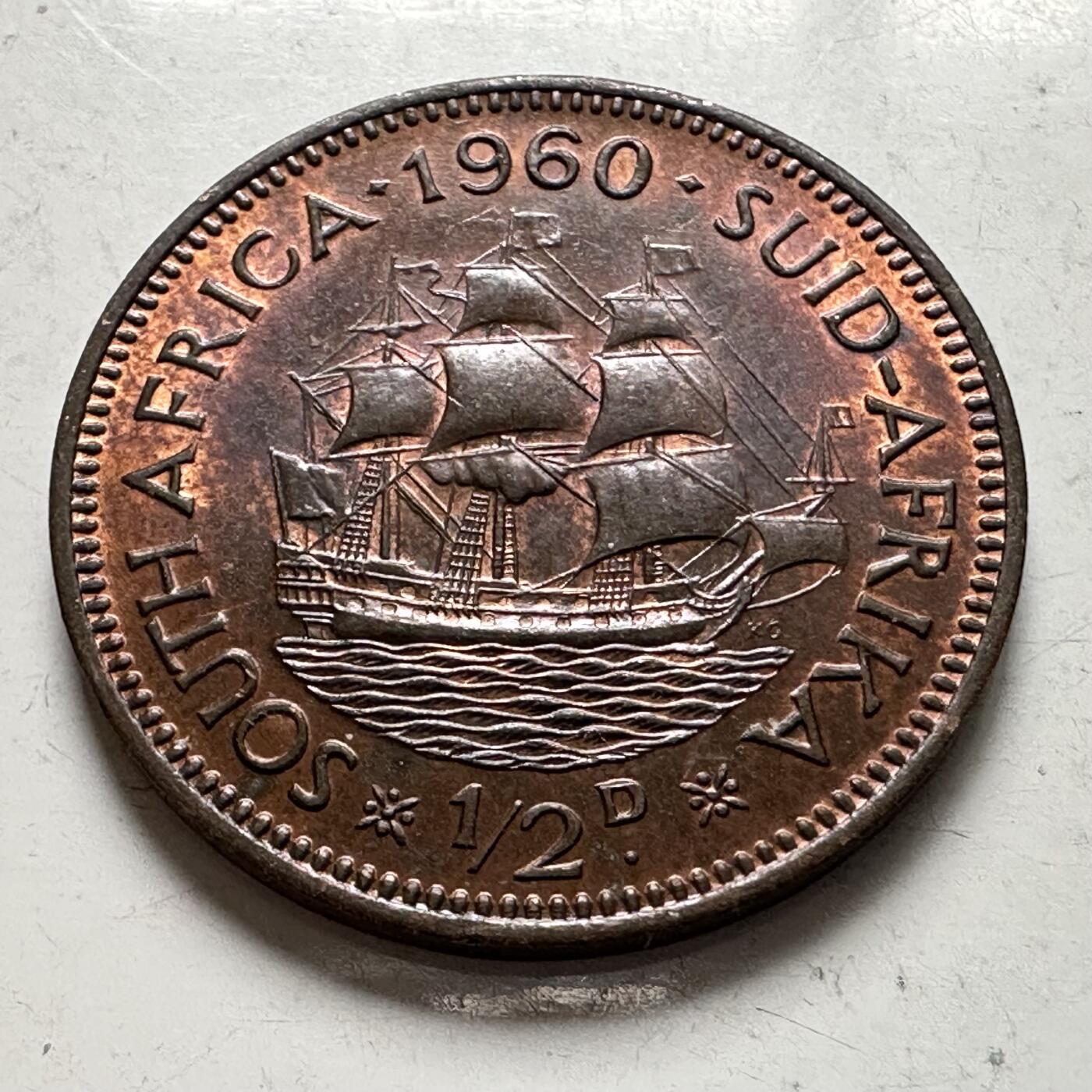 🌹外币初藏🌹🐯2025年第144场  每周二四六晚8️⃣点 接代拍 南非1960年半便士