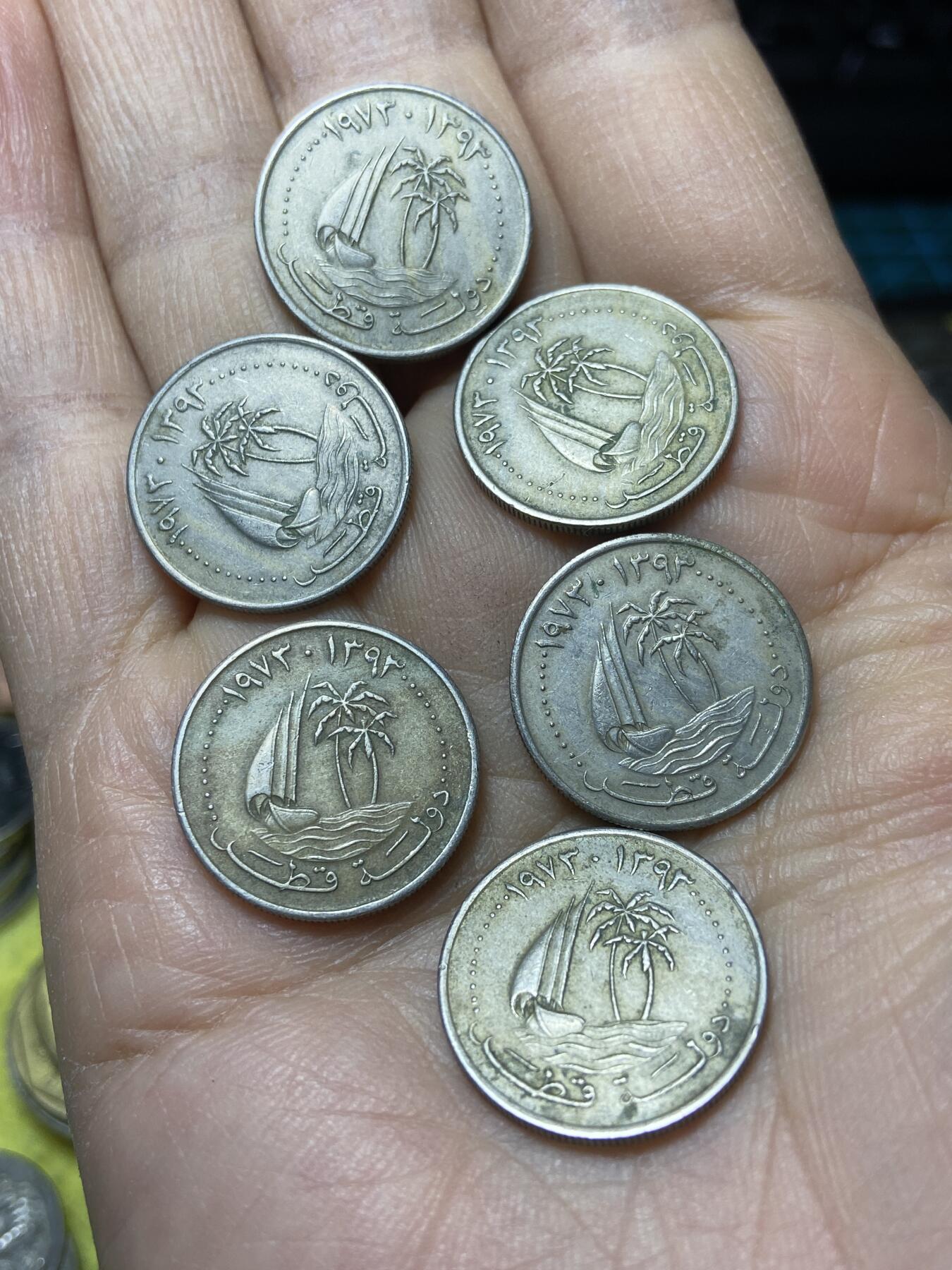 2025年第一百四十五场(总第一百七十一场）高品质英国一线回流散币年末特拍场第二场(免佣金) 卡塔尔🇶🇦1973年25迪拉姆6枚