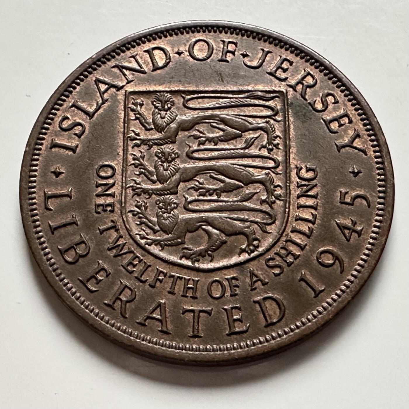 🌹外币初藏🌹🐯2025年第144场  每周二四六晚8️⃣点 接代拍 泽西岛1945年1/12先令